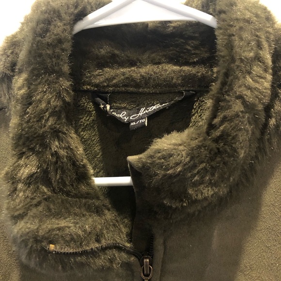 Lady Hathaway Green Faux Suede Jacket XL - Picture 6 of 14